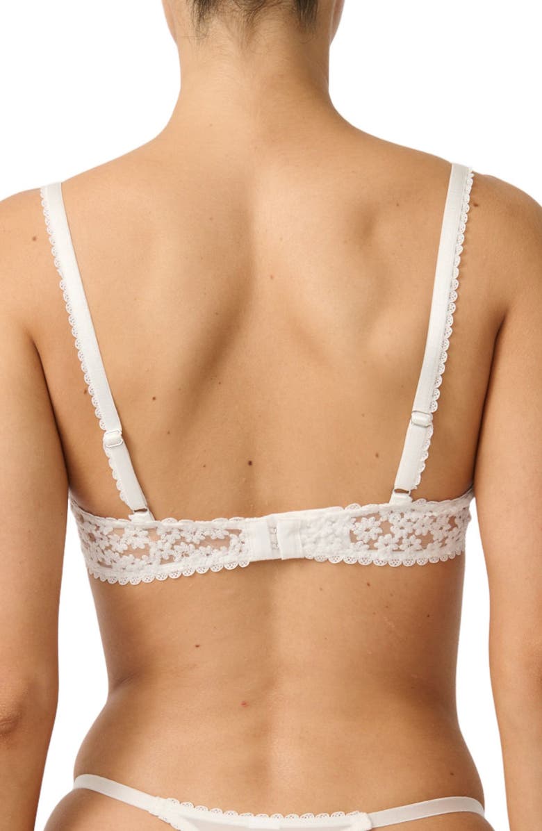 Kat The Label Daisy Embroidered Underwire Bra, Alternate, color, White