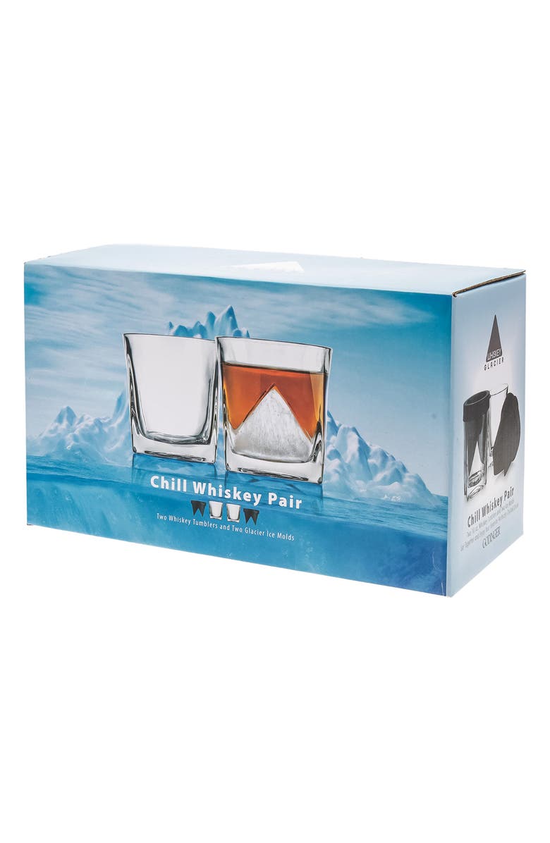 Godinger 4-Piece Whiskey Mold Set, Alternate, color, Multi Clear