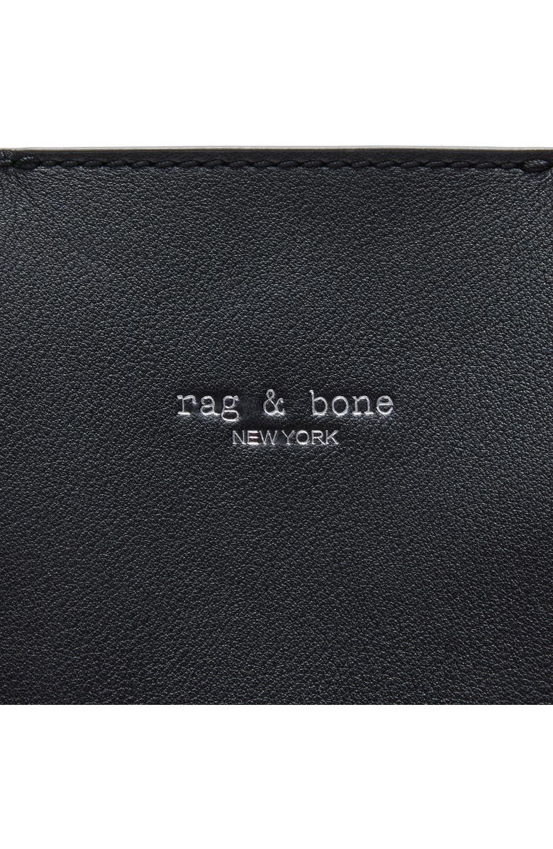 rag & bone Parker Leather Bucket Bag, Alternate, color, Black