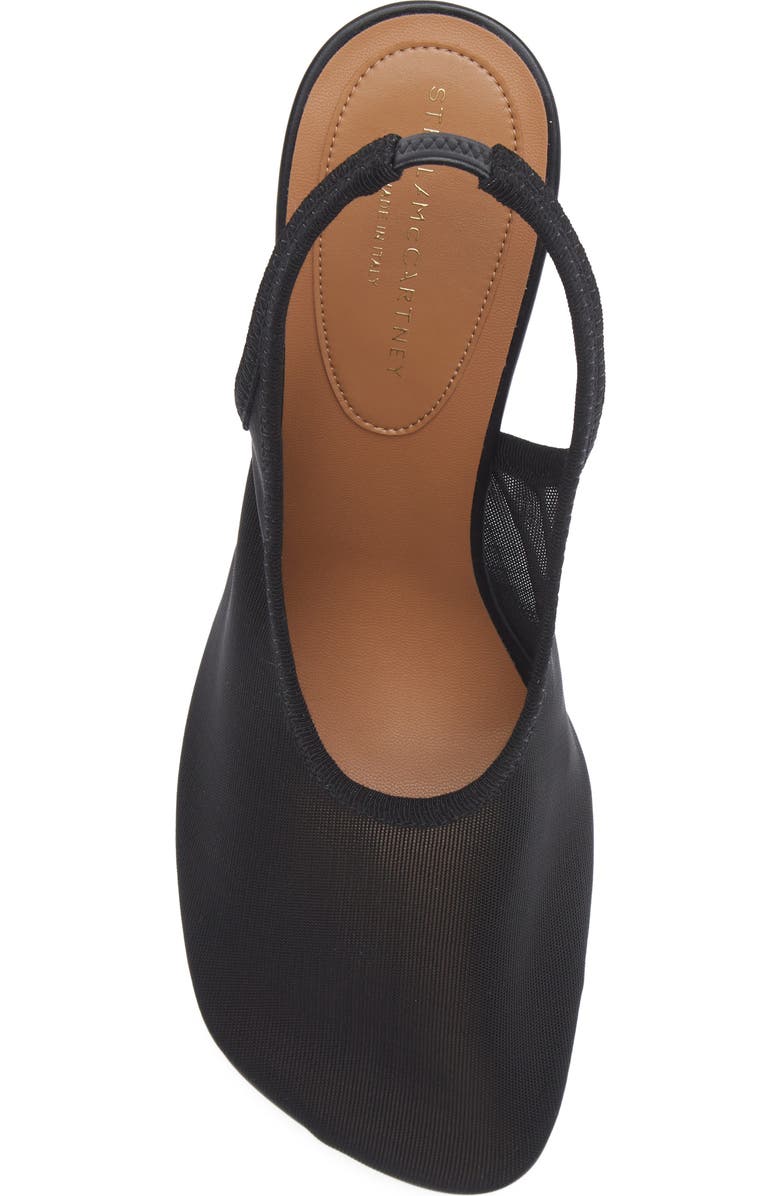 Stella McCartney Stretch Mesh Slingback Pump, Alternate, color, Black