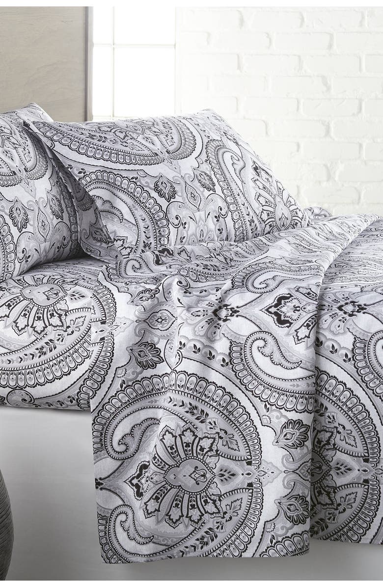 SOUTHSHORE FINE LINENS Pure Melody Sheet Set, Main, color, Black