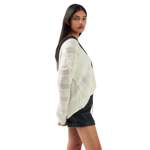 Belle & Bloom This Moment Oversized V-neck Knit In White