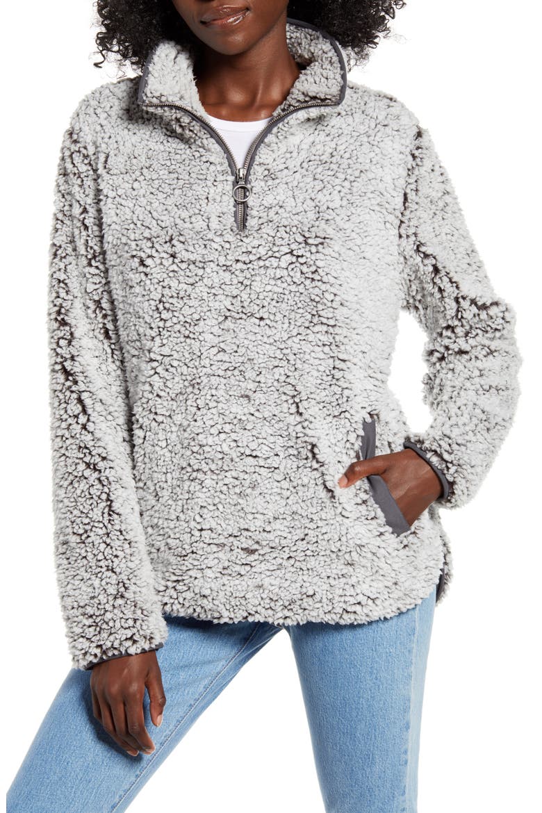 Wubby Fleece Pullover, Main, color, CHARCOAL