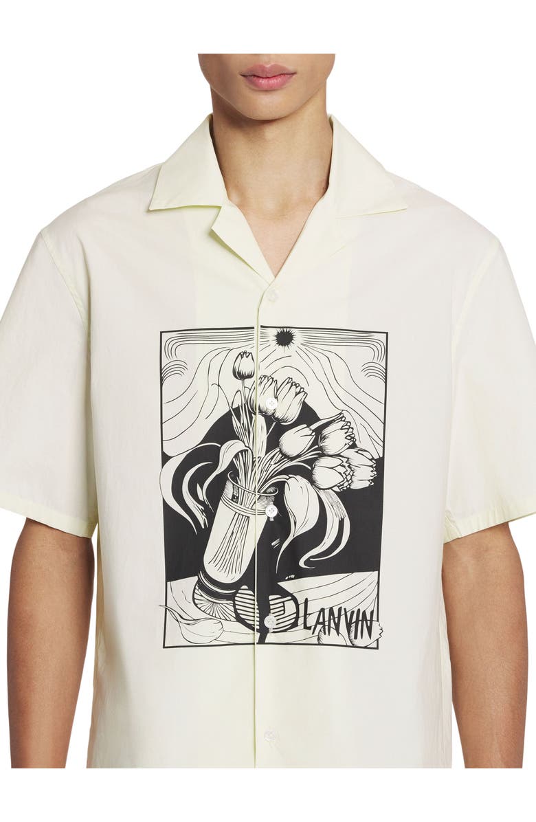 Lanvin Vase Printed Cotton Shirt, Alternate, color, 