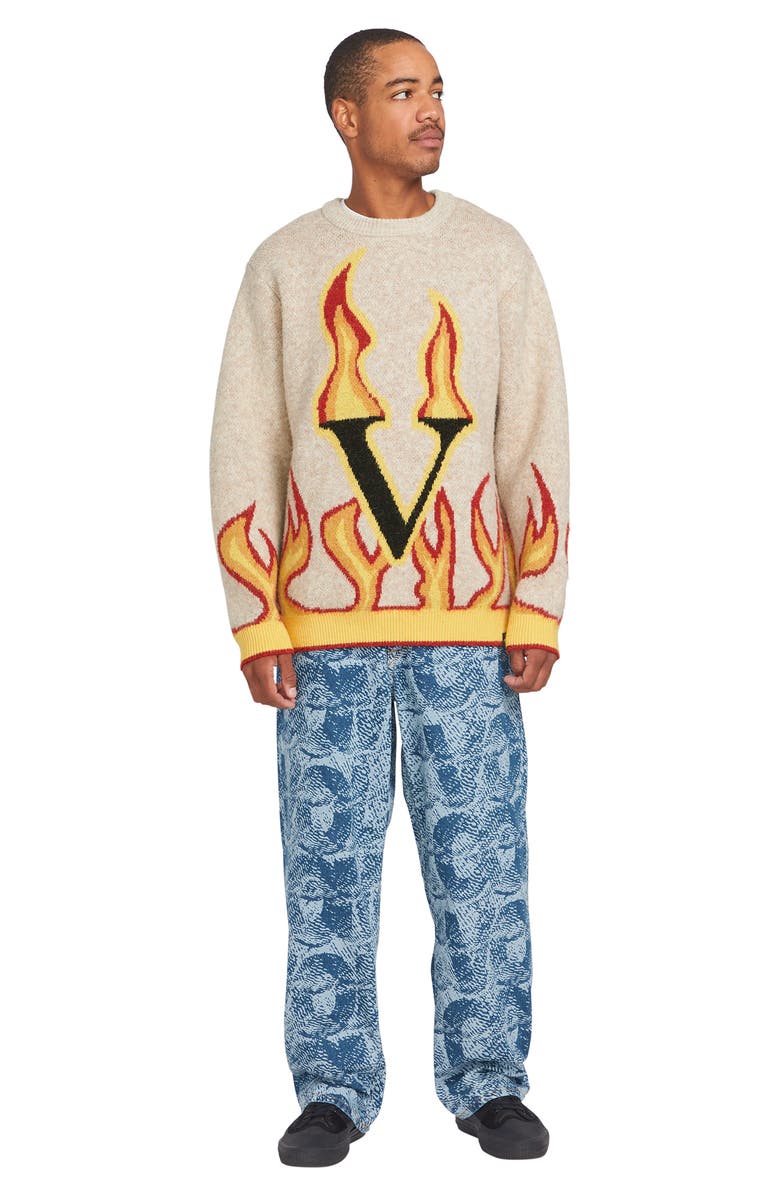 Volcom x Fergus Purcell Fergadelic Crewneck Sweater, Alternate, color, 