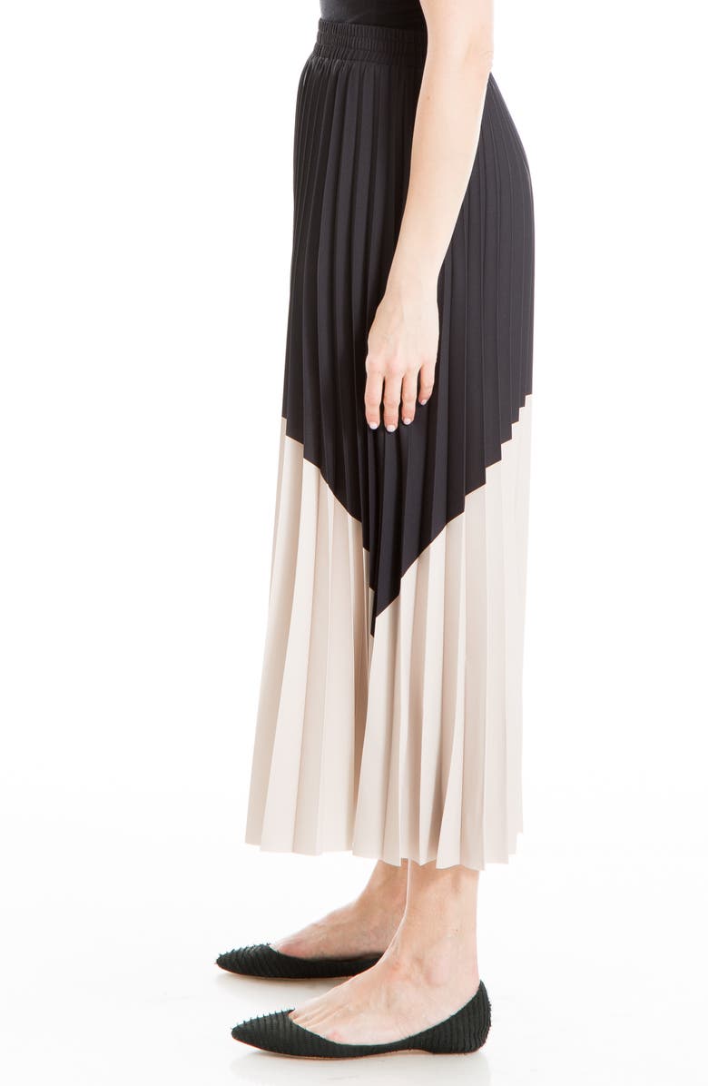 MAX STUDIO Colorblock Pleated Skirt, Alternate, color, 