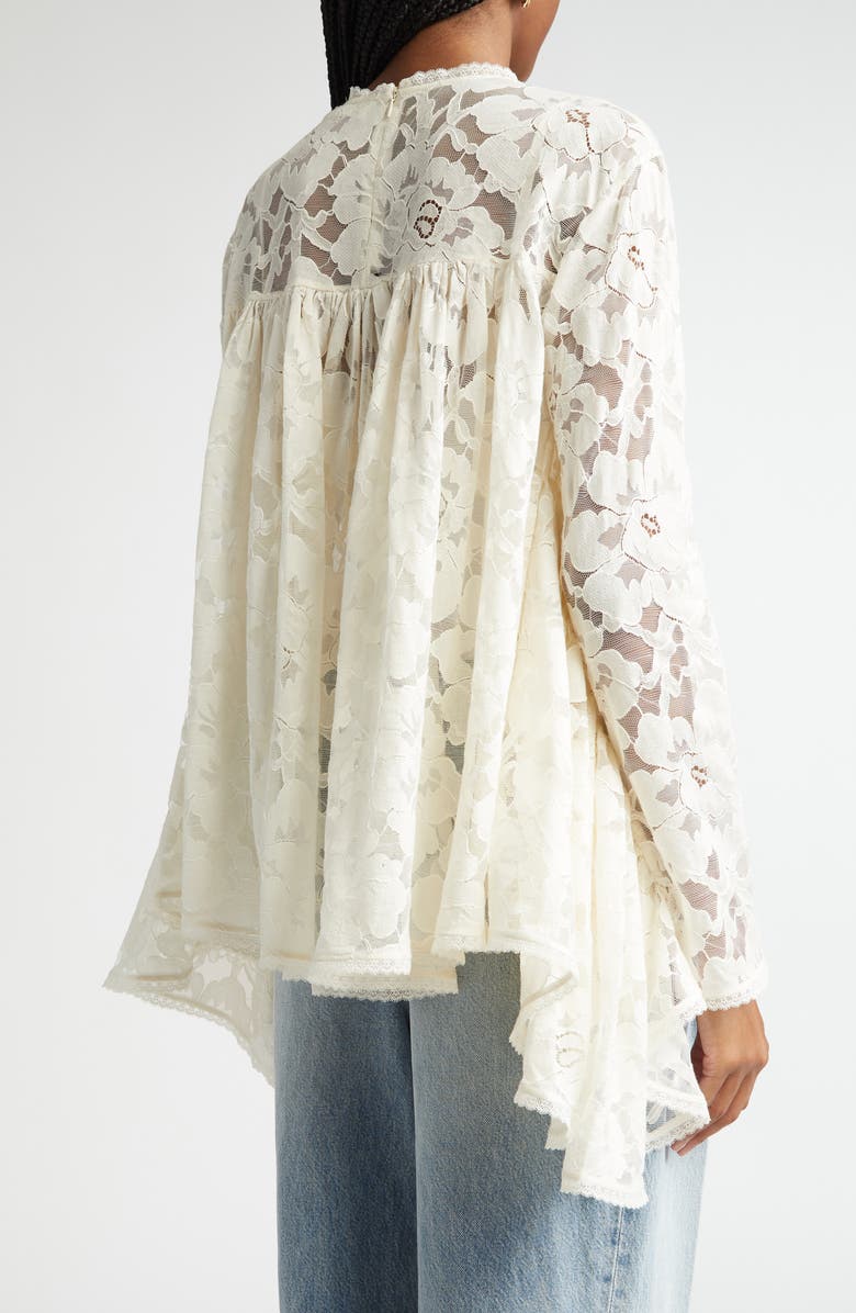Gathered Lace Top