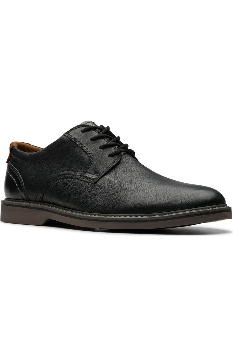 Clarks<sup>®</sup> Radcliff Plain Toe Derby, Main, color, Black Leather