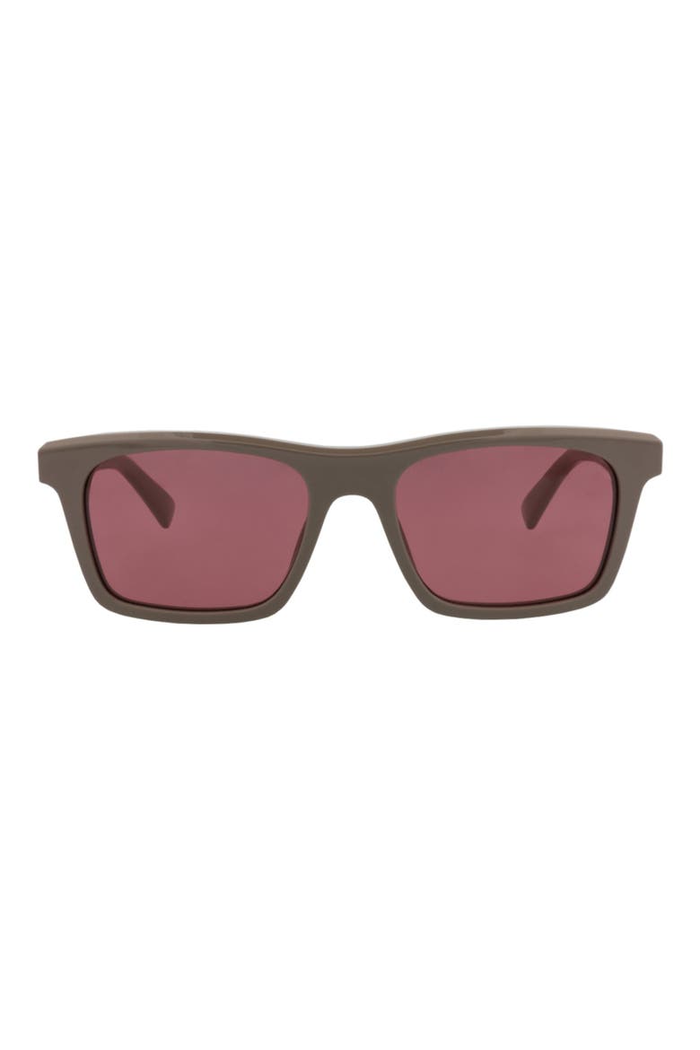 53mm Square Sunglasses, Main, color, BROWN BROWN VIOLET