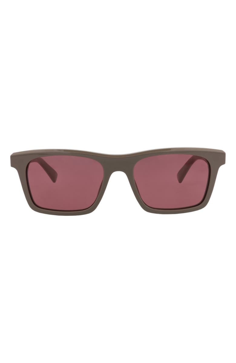 McQueen 53mm Square Sunglasses, Main, color, Brown Brown Violet