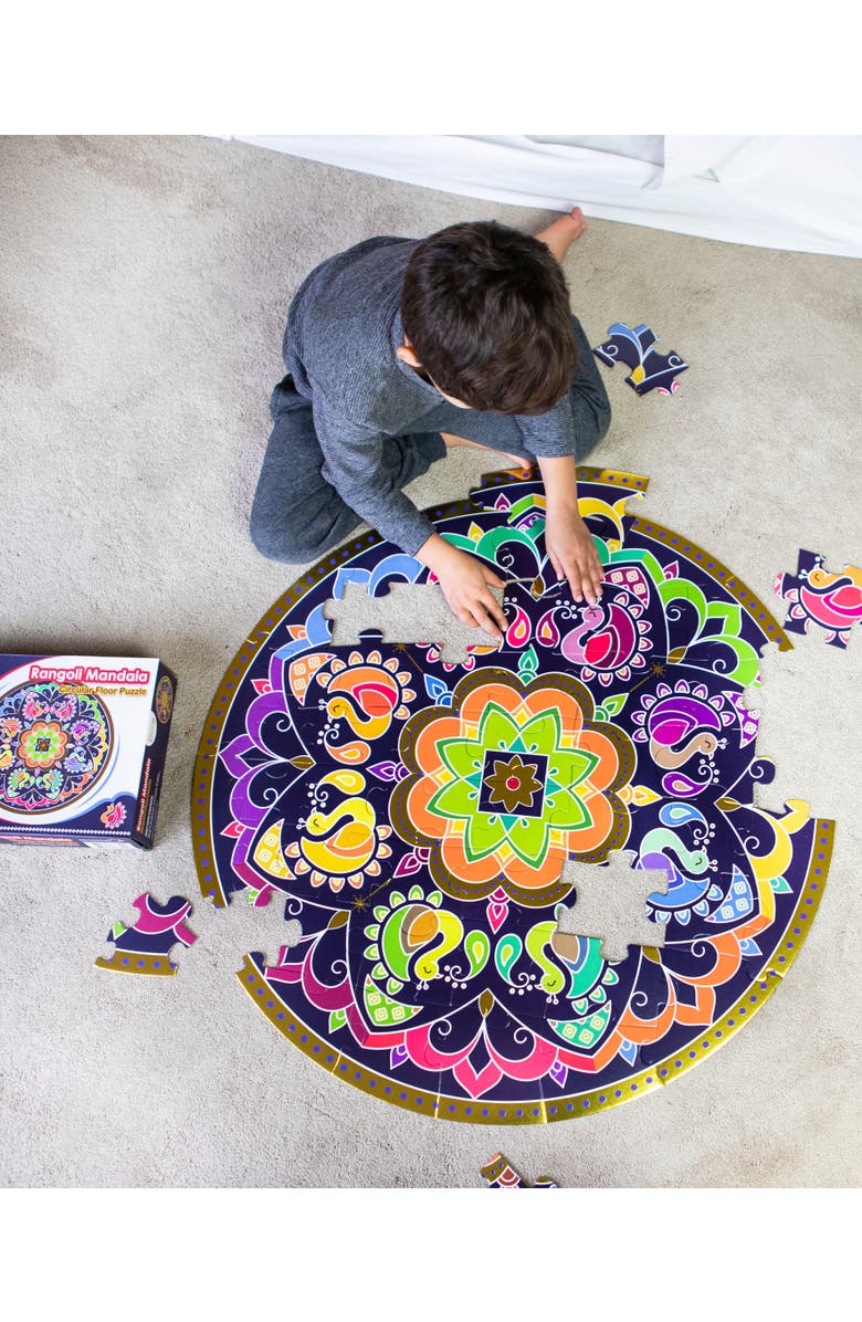 KULTURE KHAZANA Rangoli Mandala Bundle - Puzzle and Coloring + Sticker Book, Alternate, color, Multi-Color