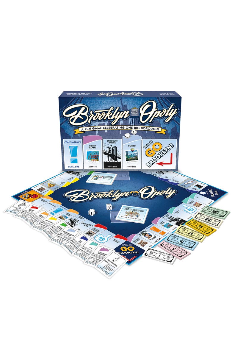 Late for the Sky Brooklynopoly Monopoly Board Game, Alternate, color, Multicolored