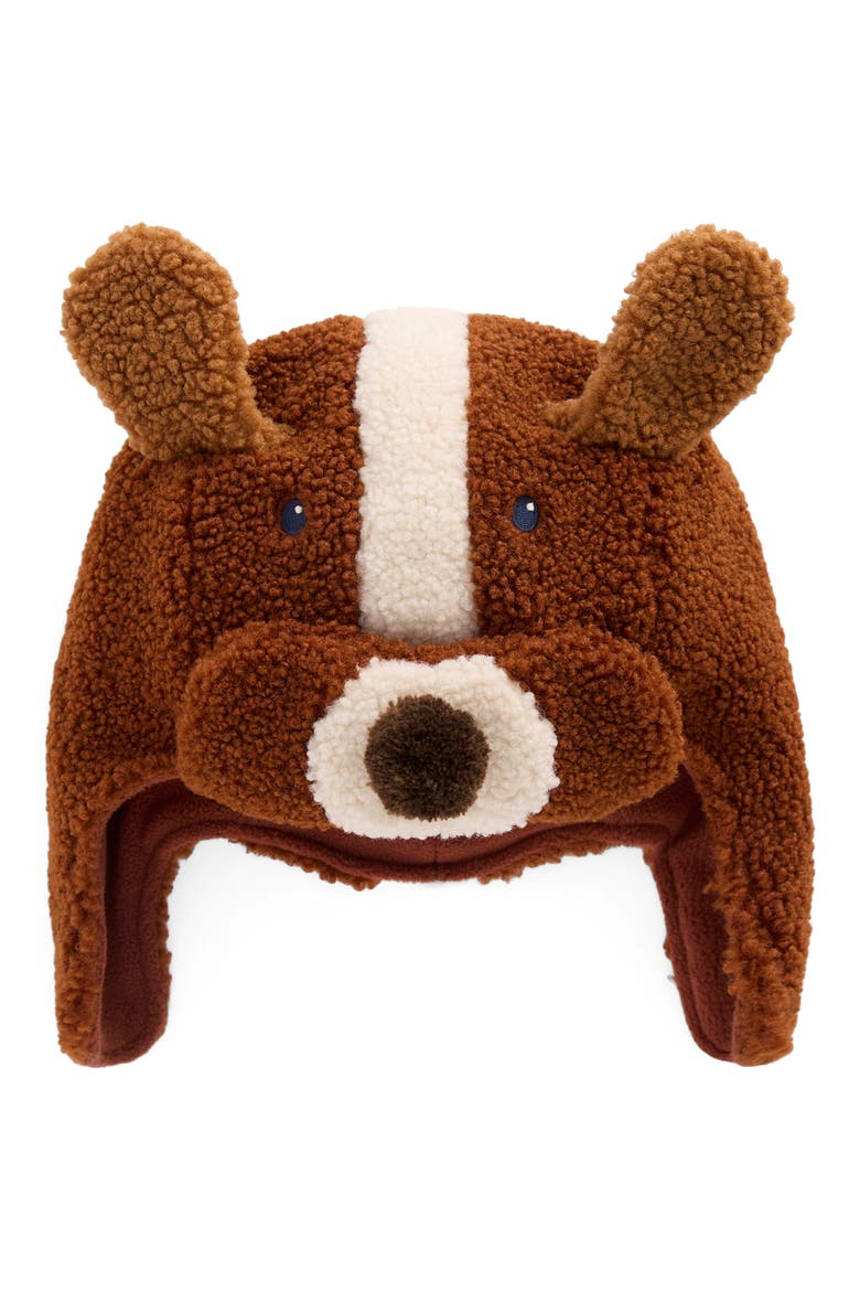 Kids' Puppy Faux Fur Trapper Hat, Main, color, BROWN DOG