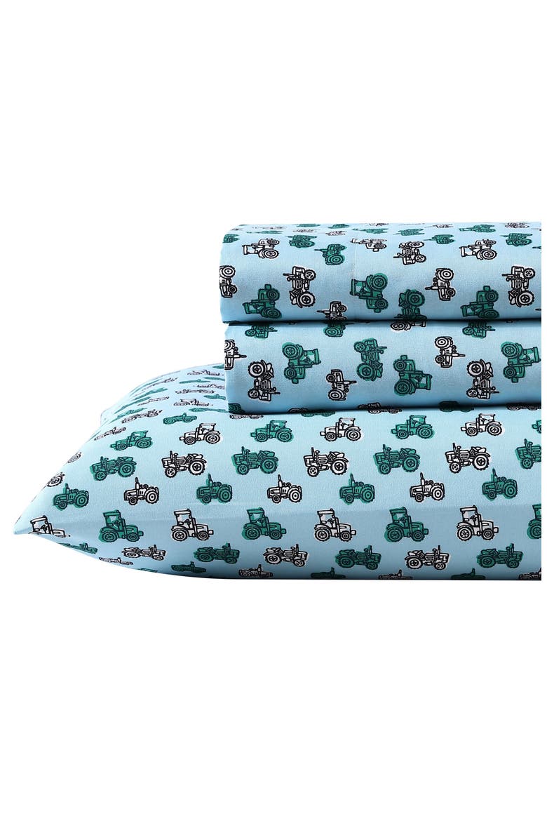 Little Rider Cotton Sheet Set, Main, color, BLUE/ GREEN