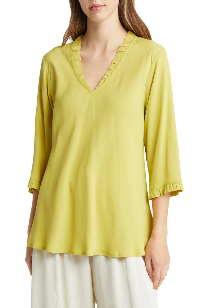 Masai Copenhagen Birgit V-Neck Tunic Blouse, Main, color, 