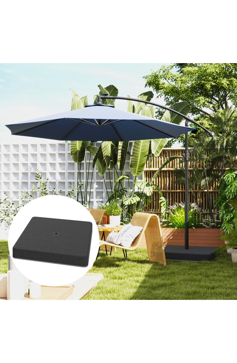 Outsunny Patio Umbrella Base, Alternate, color, Black