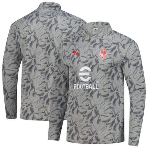 Men's Puma Gray AC Milan 2025/26 Pre-Match dryCell Quarter-Zip Top