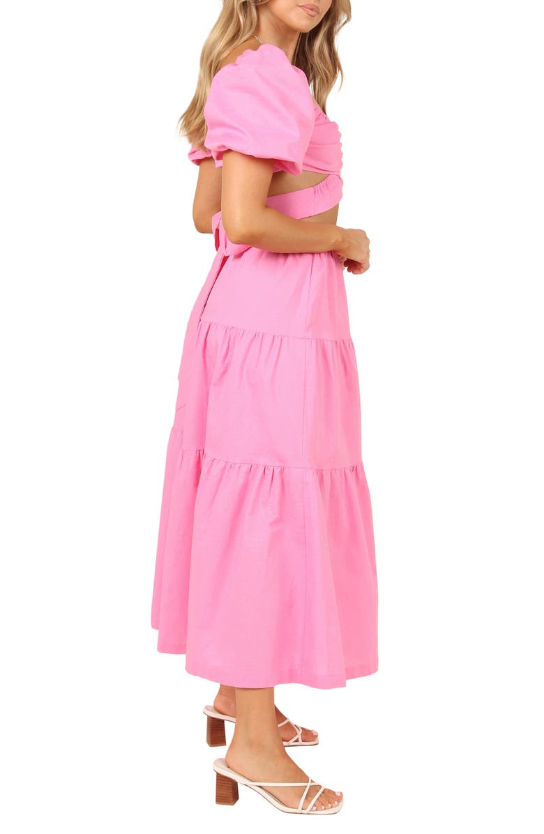 Petal & Pup Pippa Linen Blend Crop Top & Skirt Set, Alternate, color, Pink