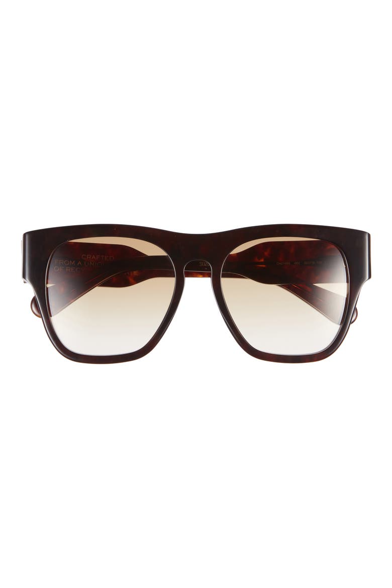55mm Square Sunglasses, Main, color, HAVANA HAVANA BROWN