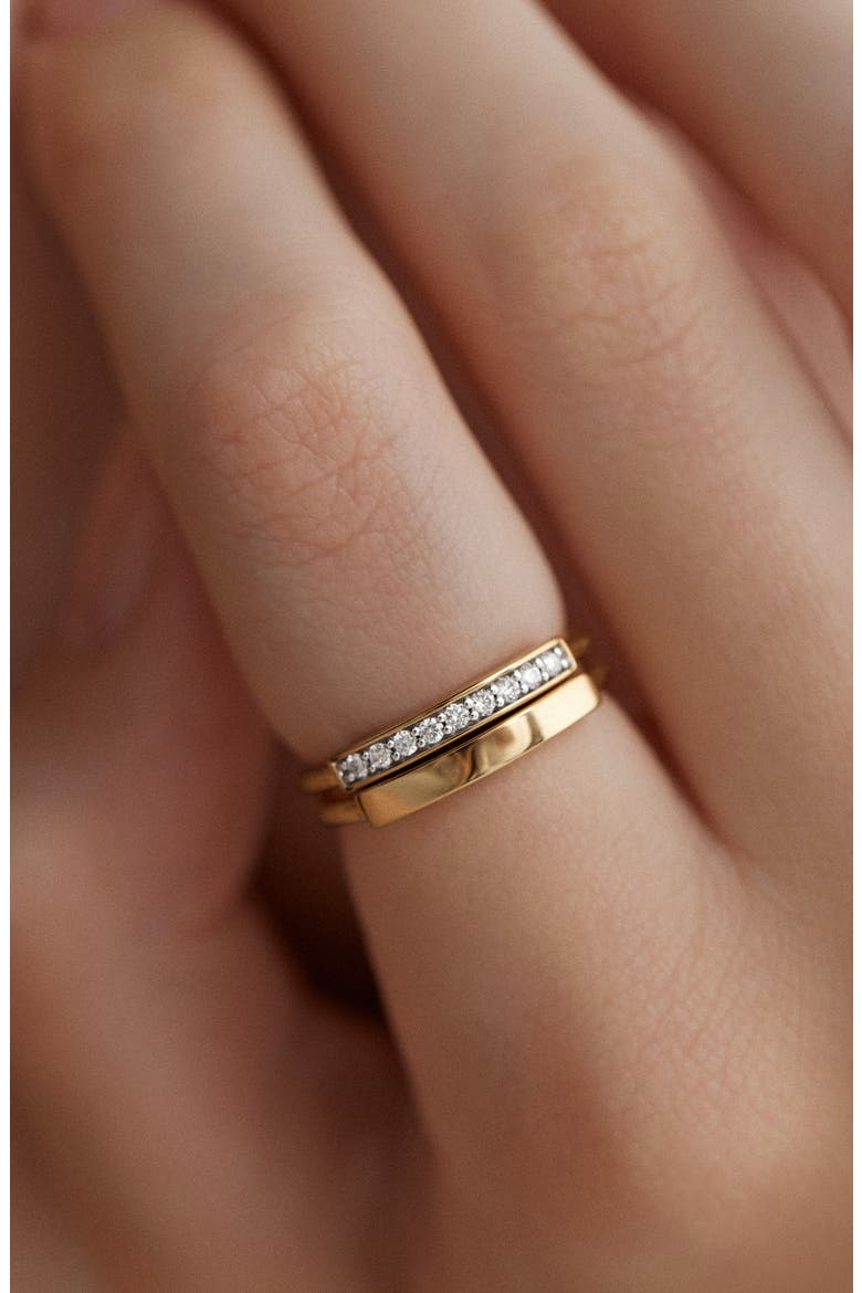 Linear 18k Gold Vermeil Bar Stacking Ring, Alternate, color, 18K GOLD VERMEIL