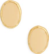 Karine Sultan Enamel Oval Stud Earrings