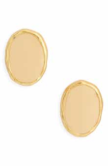 Karine Sultan Enamel Oval Stud Earrings