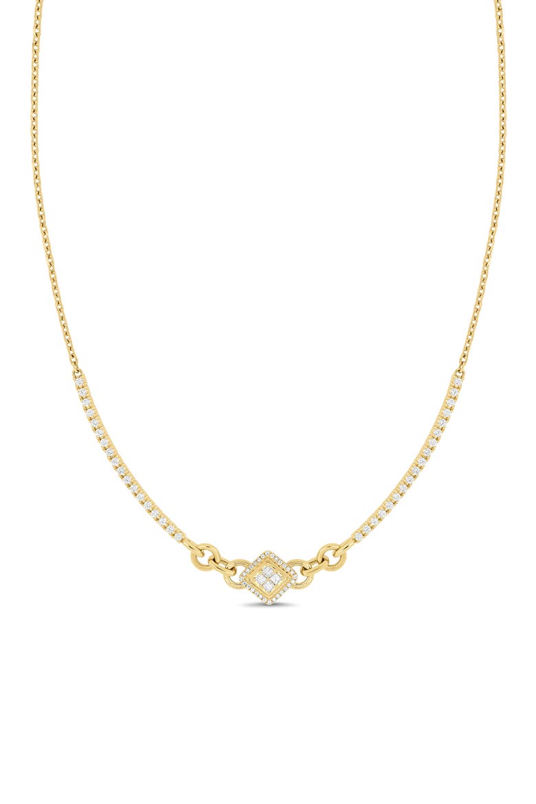 Cleo Diamond Bar Necklace (Online Trunk Show), Main, color, 18K YELLOW GOLD/ DIAMOND