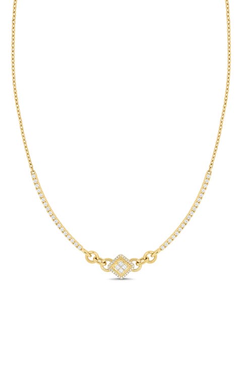 Cleo Diamond Bar Necklace