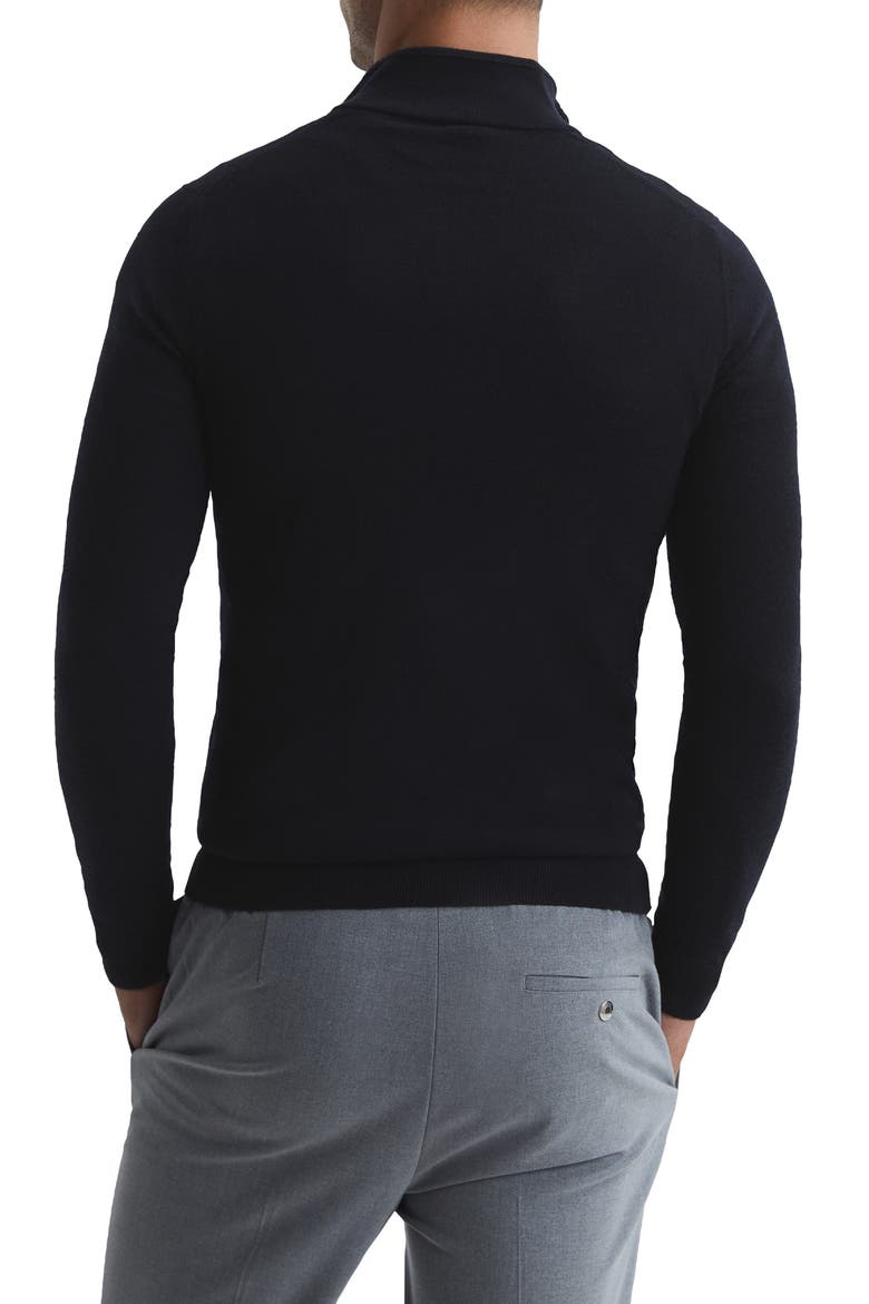 Blackhall Quarter Zip Wool Sweater, Alternate, color, NAVY