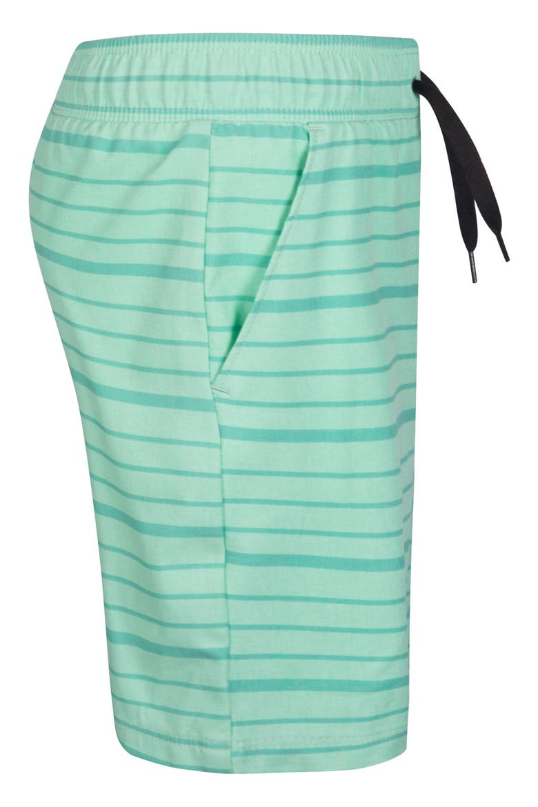 Kids' Stretch Heathered Hybrid Shorts, Alternate, color, GREEN GLOW
