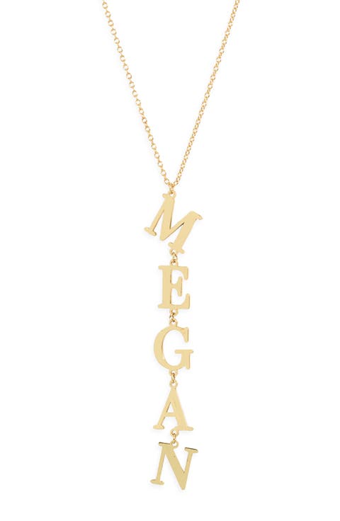 Custom Vertical Name Pendant Necklace