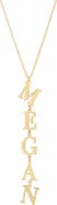 THE SIS KISS Custom Vertical Name Pendant Necklace