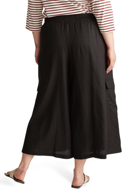 Universal Standard Crop Palazzo Cargo Pants In Black