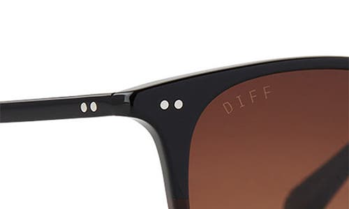 Diff Maxwell 51mm Gradient Polarized Round Sunglasses In Brown