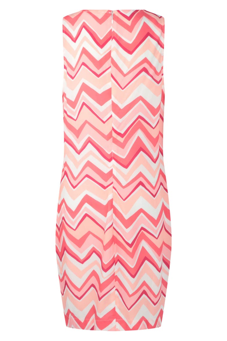 Chevron Sleeveless Minidress, Alternate, color, PINK TONES AND WHITE
