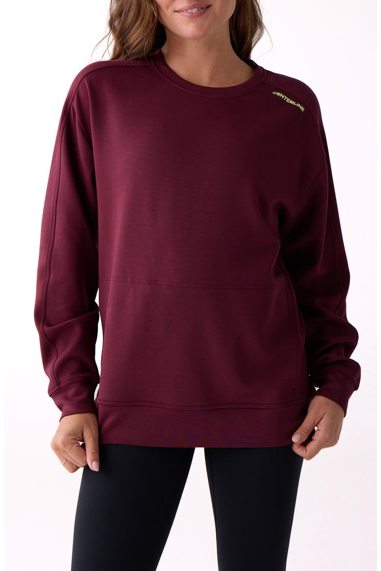 Après Women's Crew Sweatshirt, Main, color, Dark Currant