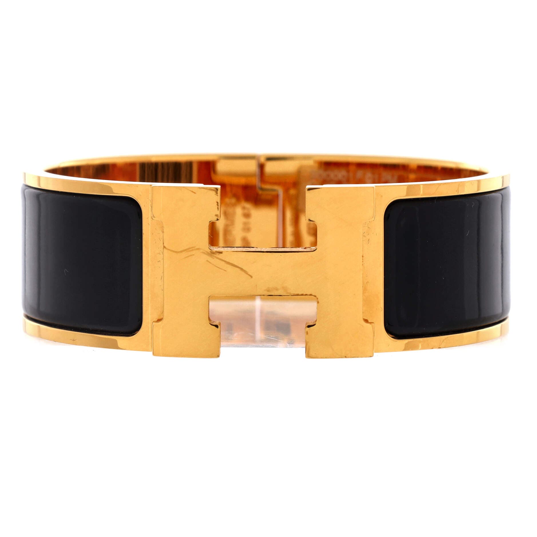 Clic H Bracelet Enamel Wide, Main, color, Metallic Gold