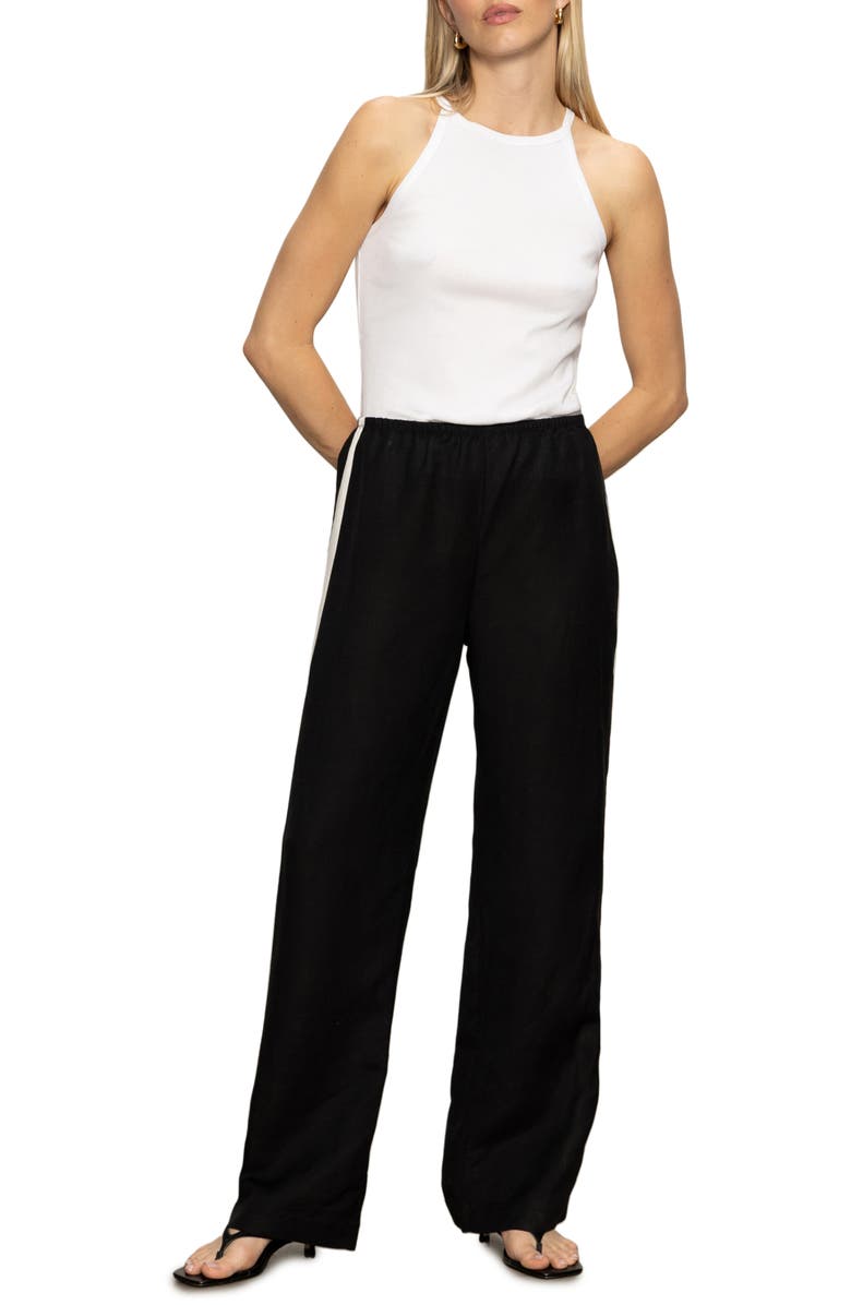 Sanctuary Casual Linen Blend Track Pants, Alternate, color,