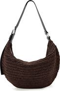 AllSaints Luna Woven Straw Shoulder Bag