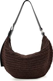 AllSaints Luna Woven Straw Shoulder Bag