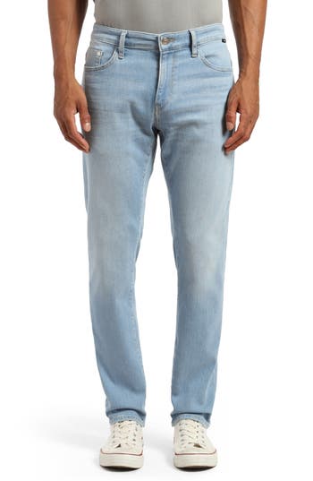 Mavi Jeans Marcus Brushed Indigo Miami Slim Straight Leg Jeans In Bleach Feather Blue