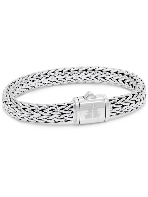 Dragon Bone Oval 9mm Chain Bracelet in Sterling Silver