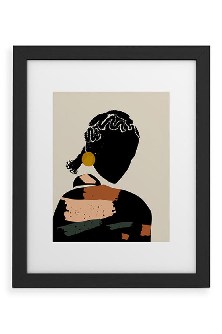 Black Hair No 12 Framed Wall Art, Main, color, BLACK FRAME 8X10