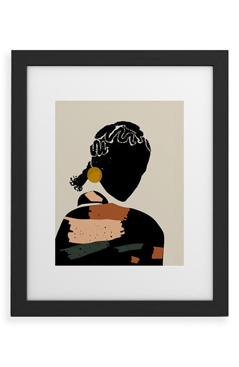 Deny Designs Black Hair No 12 Framed Wall Art, Main, color,
