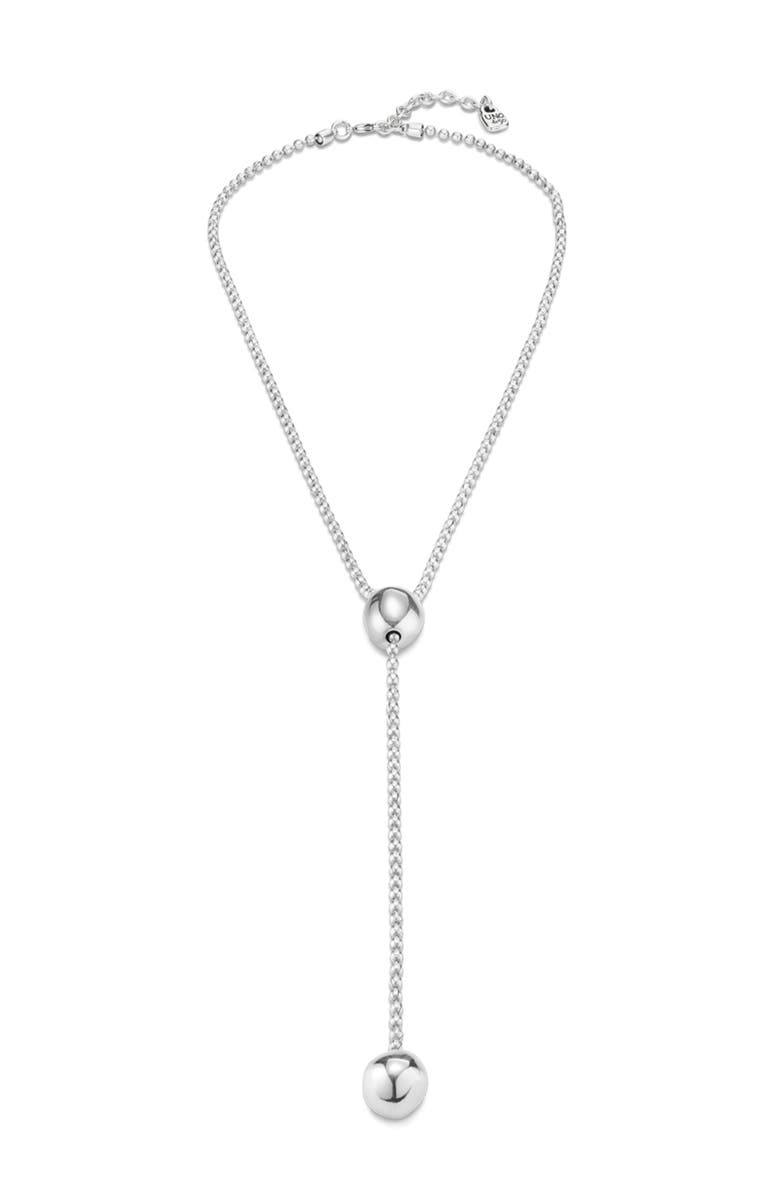 UNODE50 Drop Chain Necklace, Main, color, Silver