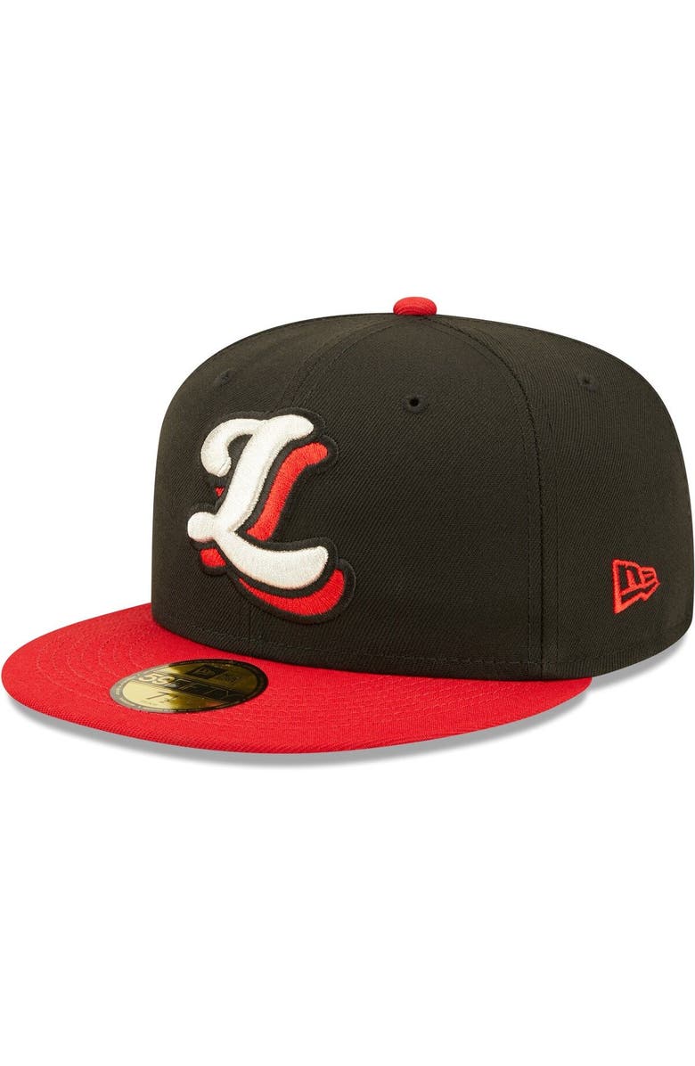 New Era Men's New Era Black Lansing Lugnuts Authentic Collection Team 59FIFTY Fitted Hat, Main, color, Black