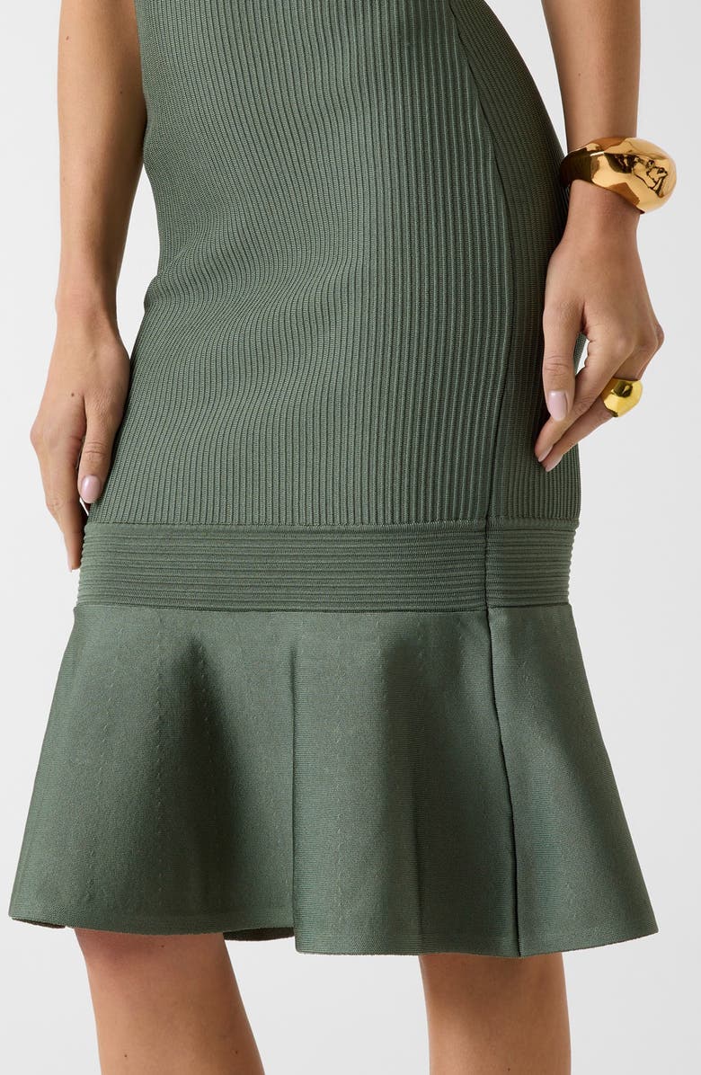 Marciano Jenny Rib Halter Midi Dress, Alternate, color, Dark