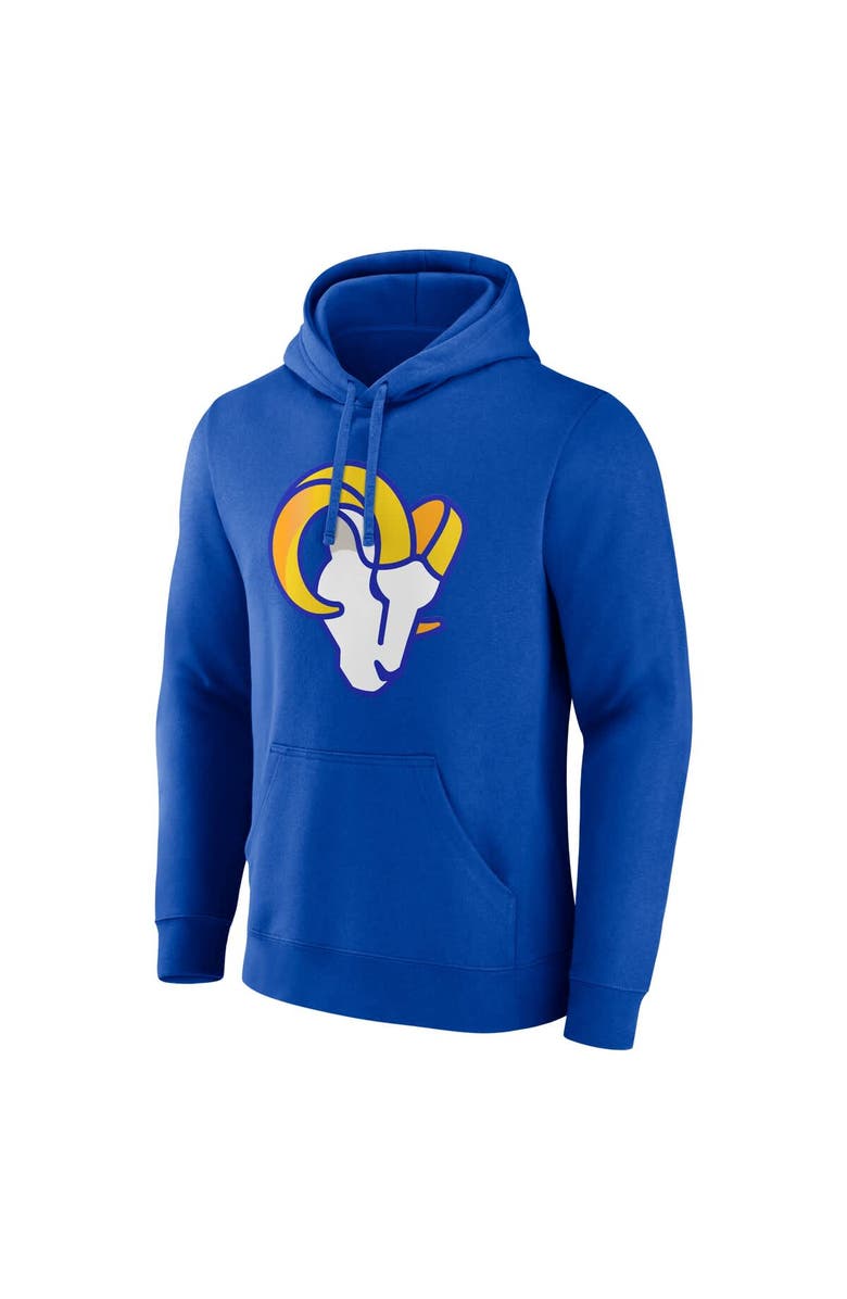 FANATICS Men's Fanatics Royal Los Angeles Rams Primary Logo Fleece Pullover Hoodie, Alternate, color, 