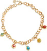 Karine Sultan Crystal Charm Necklace