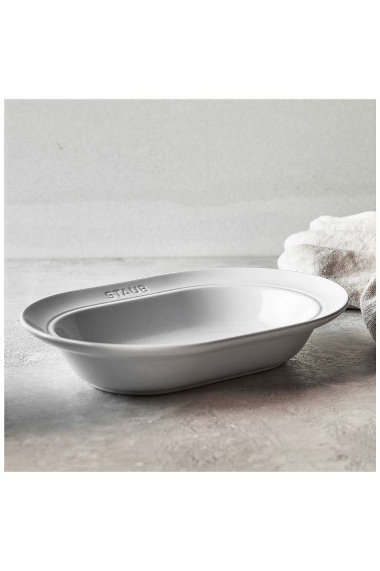 10-Inch Oval Serving Dish, Alternate, color, WHITE